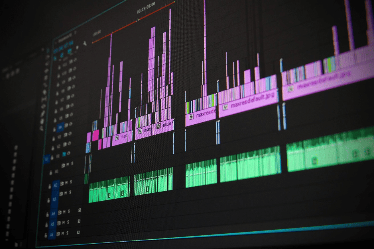 Audio editing software on a computer screen