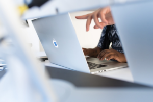 People working on a laptop