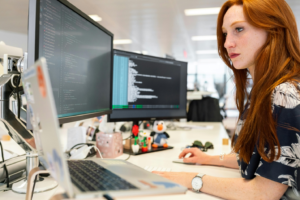 A forensic computer analyst working on a computer