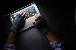 a person working on a laptop