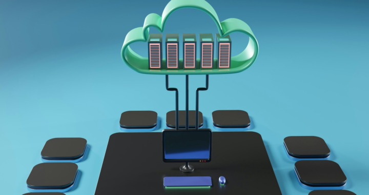 a cloud attached to a computer