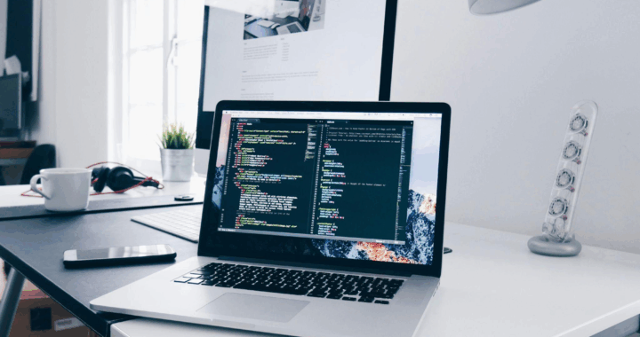 a laptop screen displaying an open file