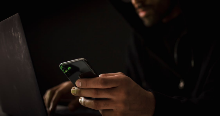 person holding a phone.